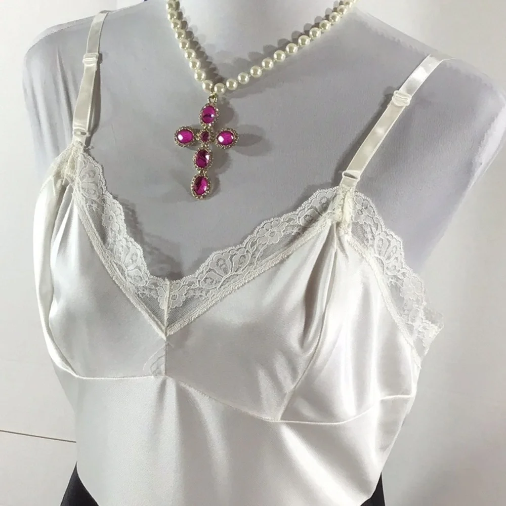 Vintage Sarah Smith b/w slip dress 36 - Picture 2 of 12
